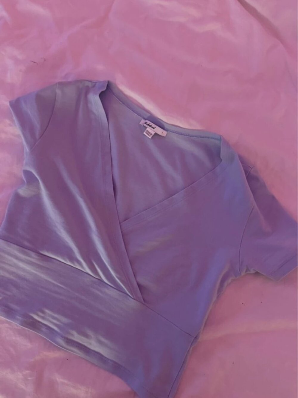 pastel blue wrap top Subdued – size S